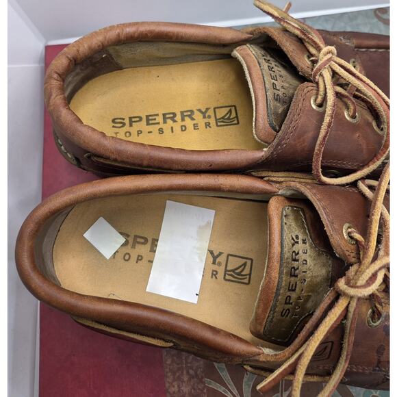 Sperry Top-Sider Men’s Boat Shoes CH08 Brown Leather Sz 12 M 0761742 Prepcore - Picture 4 of 11